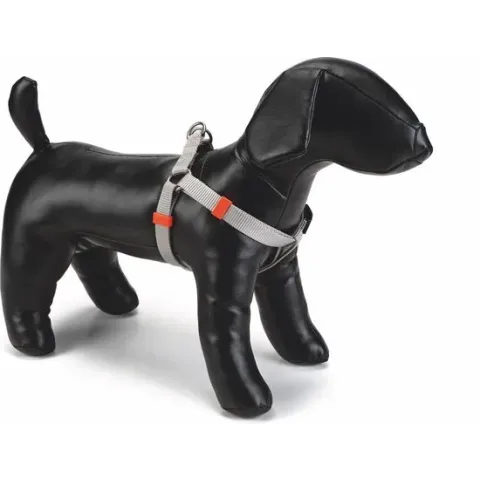 Beeztees nylon borsttuig uni Lichtgrijs 46-75 cm x 20 mm