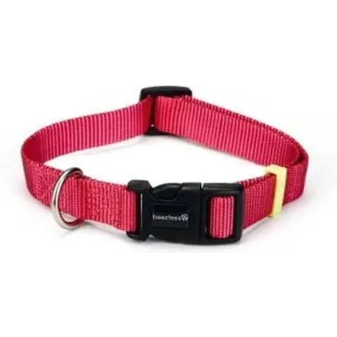Beeztees nylon halsband Uni roze 35 - 50 cm x 20 mm