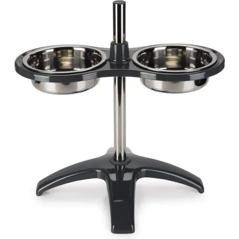 Beeztees Orino Standaard - Hondenvoerbak - Grijs - 53x45 cm