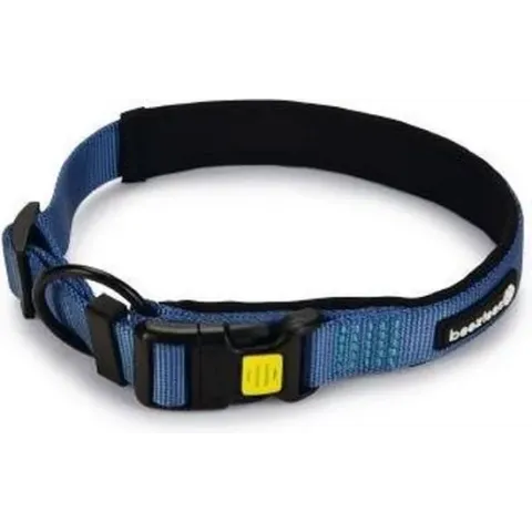 Beeztees Parinca Hondenhalsband Nylon Blauw - 35-40 cm x 20 mm