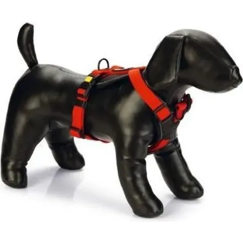 Beeztees Parinca Y-Tuig  Hondentuig  Nylon Rood 60-76 cm x 25 mm