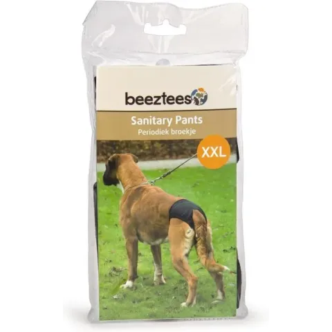 Beeztees Periodiek Broekje - Hond - Zwart - XXL - 60-70 cm