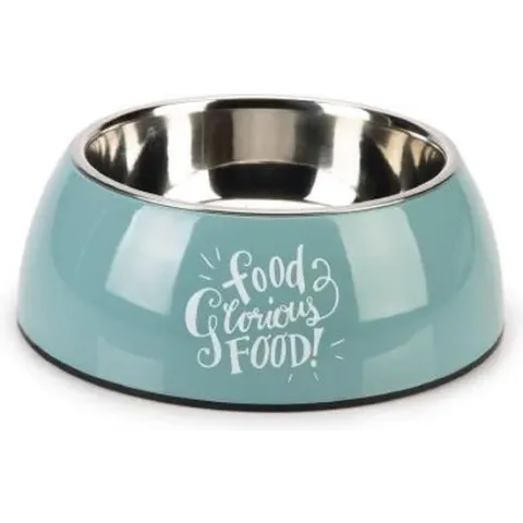 Beeztees plastic eetbak hond Glorious blauw 22 cm