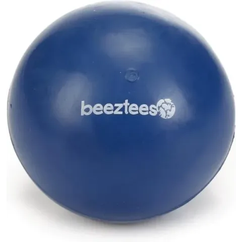 Beeztees rubber bal massief no 4 blauw 7,5 cm