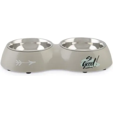 Beeztees So Good - Dinerset Hond - Plastic - Grijs - 42 cm