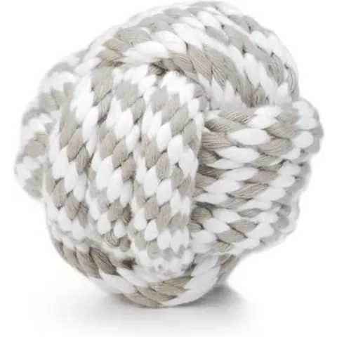 Beeztees Touwbal - Hondenspeelgoed - Grijs/Beige - 10 cm