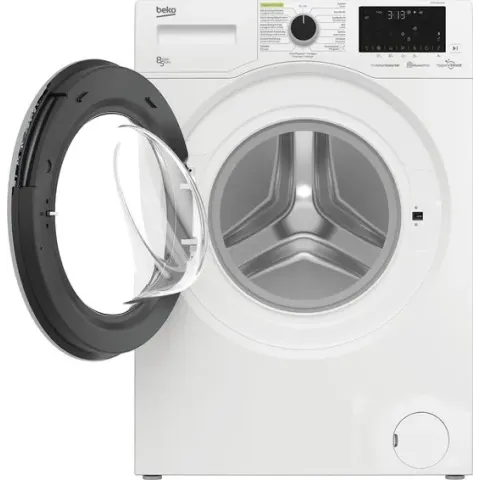 Beko HTV8736XSHT1 Was-droogcombinatie Vrijstaand Voorbelading Wit D