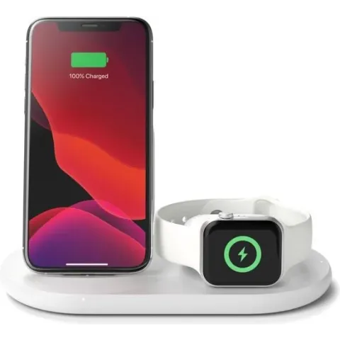 Belkin 3-in-1 Qi Draadloze oplader voor iPhone - 10W - Wit