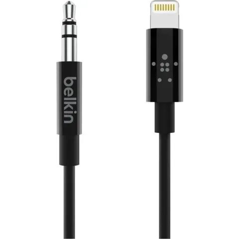 Belkin Apple iPhone Lightning naar 3.5mm kabel - 0.9m - Zwart