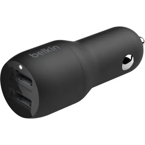 Belkin autolader met 2 poorten - 2.4A - 24W - Zwart