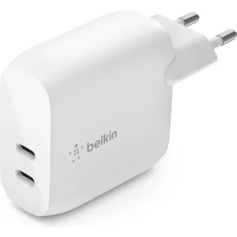 Belkin BOOST CHARGE - 2-poorts USB-C® PD-wandlader (40 W) - Wit