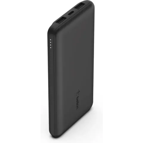 Belkin BOOST↑CHARGE 3-poorts 10.000mAh-powerbank + USB-A/USB-C-kabel - Zwart
