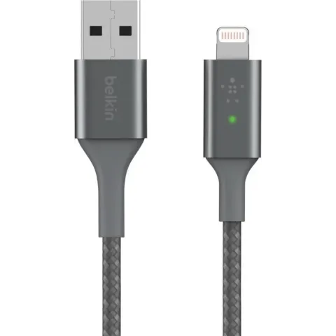 Belkin BOOST↑CHARGE™ Smart LED USB-A naar Lightning-kabel - Grijs