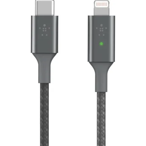 Belkin BOOST↑CHARGE™ - Smart LED USB-C naar Lightning-kabel - Grijs