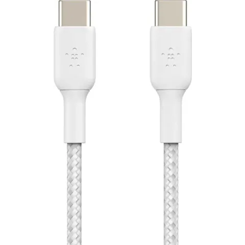 Belkin Braided USB-C naar USB-C kabel - 1m - Wit
