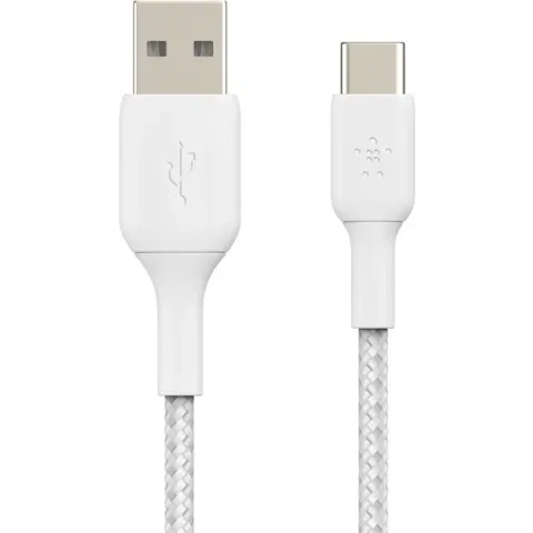 Belkin Braided USB-C naar USB kabel - 3m - Wit