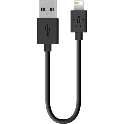 Belkin MIXIT On-the-Go Apple iPhone Lightning naar USB Kabel - 15 cm - Zwart