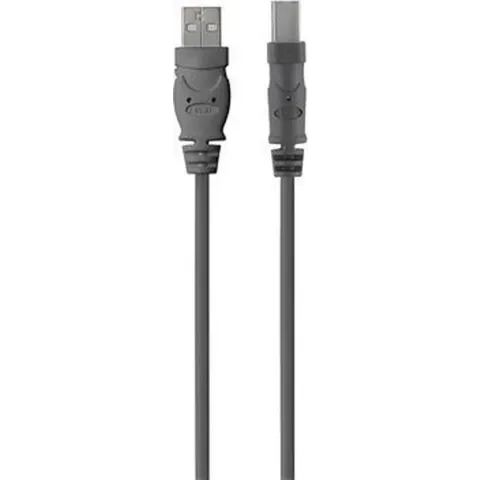 Belkin USB 2.0 A - USB 2.0 B, 4.8m USB-kabel 4,8 m USB A USB B Grijs