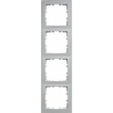 Berker S.1 afdekraam 4-voudig mat wit