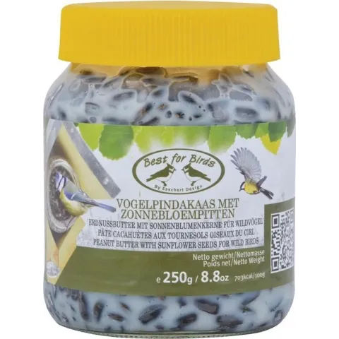 Best for Birds Pindakaas Met Zonnebloempitten - Tuinvogelvoer - 250 gr