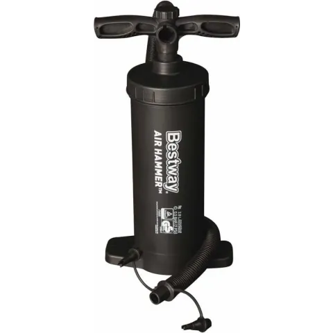 Bestway Handpomp - Flexibele slang met 3 ventieladapters - Zwart