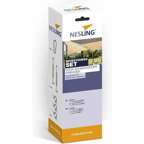 Bevestigingsset schaduwdoek driehoek