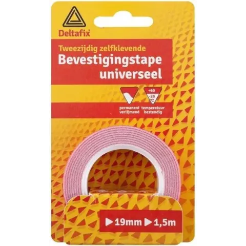 bevestigingstape extra dik. 19mm breed. 1,5m lang.