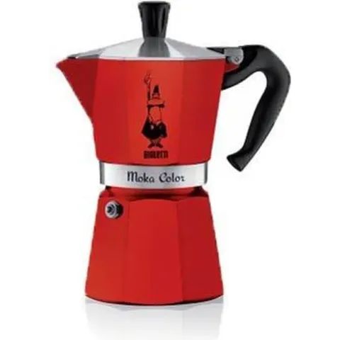 Bialetti Espressomaker - Moka Express - 3 kops - rood