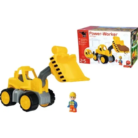 BIG Power Worker Wiellader + Figuur - Zandbak - Speelgoedvoertuig