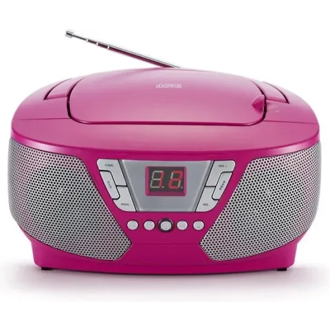 Bigben CD60RS -Draagbare Radio met 400 Stickers - Roze