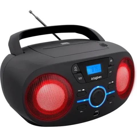 Bigben CD61NUSB - Draagbare Radio & CD-Speler met USB - Zwart