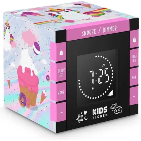 Bigben Kinderwekker met Geluidseffecten & Projector - Eenhoorn