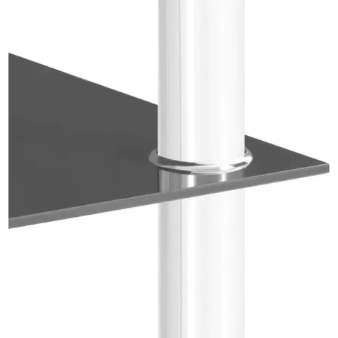 Bijzettafel 45x50x45 cm gehard glas zwart