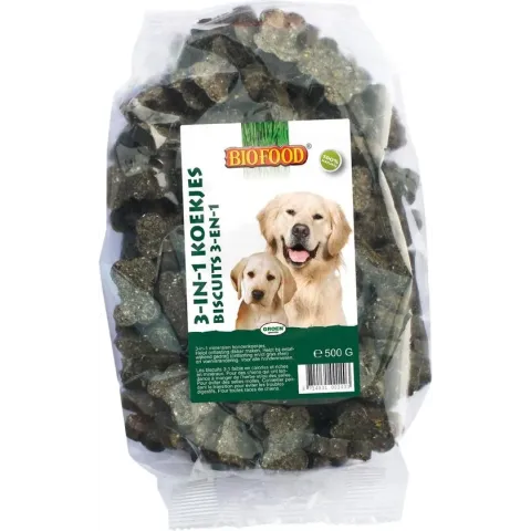 Biofood 3 In 1 Hondenmineralenkoekjes - Hondensnack - 500 g