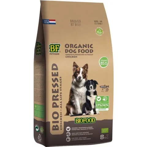 Biofood organic geperst hondenvoer 8 kg