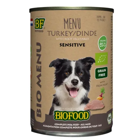 Biofood Organic Menu 400 g - Hondenvoer - Kalkoen Blik
