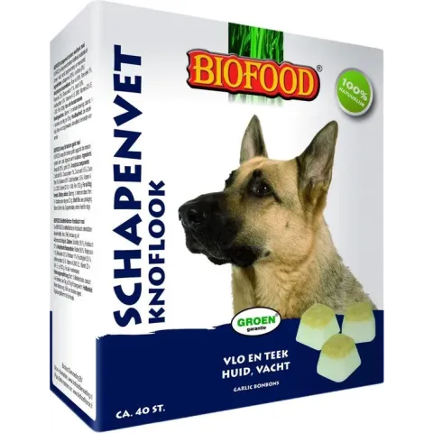 Biofood Schapenvet Maxi Bonbons - Knoflook - 40 stuks
