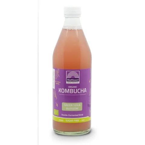 Biologische Kombucha - Groene thee & Bloesem - 500 ml