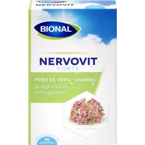 Bional Nervovit Forte - Ontspannen en concentratie verbeteren - Met valeriaan - 45 st