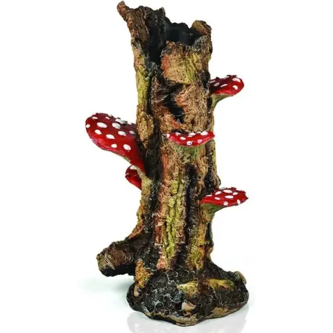 biOrb Paddenstoelen op een Boomstam- Aquarium Ornament - Bruin (Limited edition)