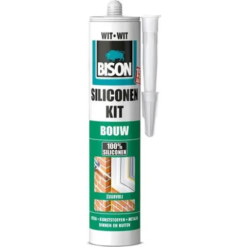 Bison Siliconenkit Bouw Koker - Wit - 310 ml