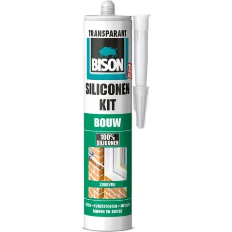 Bison Siliconenkit Bouw Transparant - 310 ml