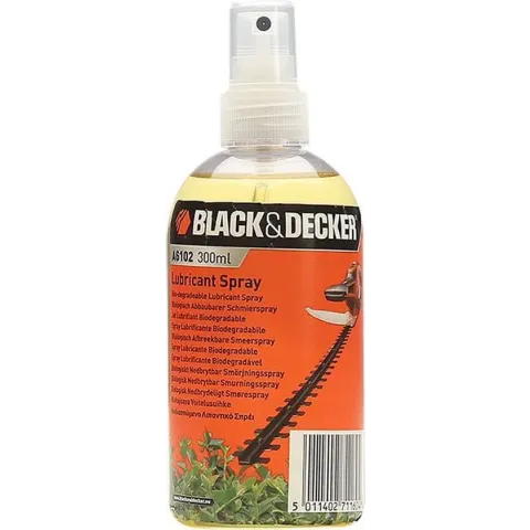 BLACK+DECKER A6102-XJ biologisch afbreekbare onderhoudsolie voor heggenscharen - spray flacon - 300ml