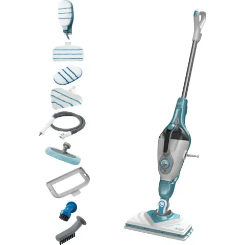 BLACK+DECKER BHSM166DSM 1600W Steam-mop met SteaMitt, deltavoet en 11 accessoires