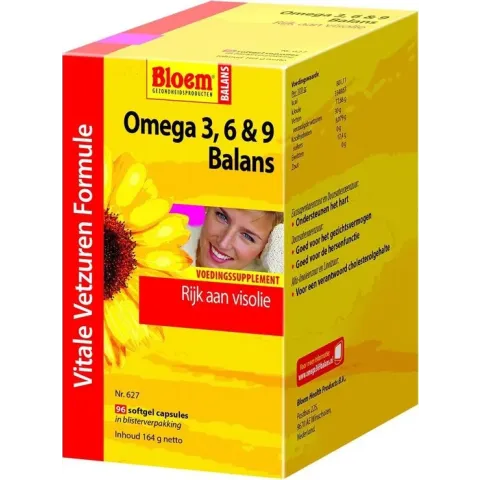Bloem Omega 3, 6 & 9 Balans - 96 Capsules - Visolie - Voedingssupplement