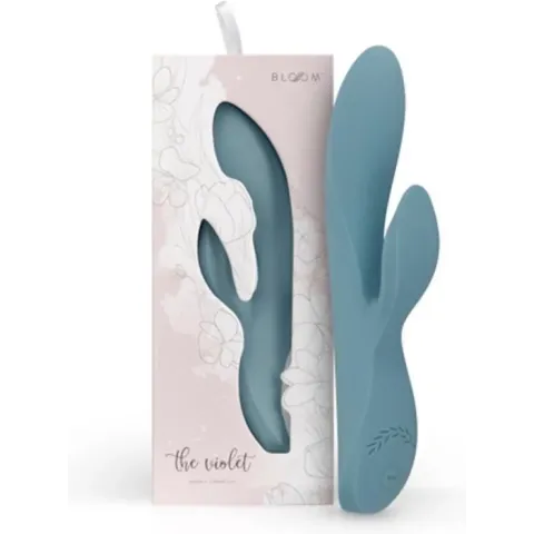 Bloom The Violet Rabbit Vibrator – Vibrators voor Vrouwen – Stijlvolle Rabbit Vibrator – Inclusief Oogmasker en Toy Bag - Blauw