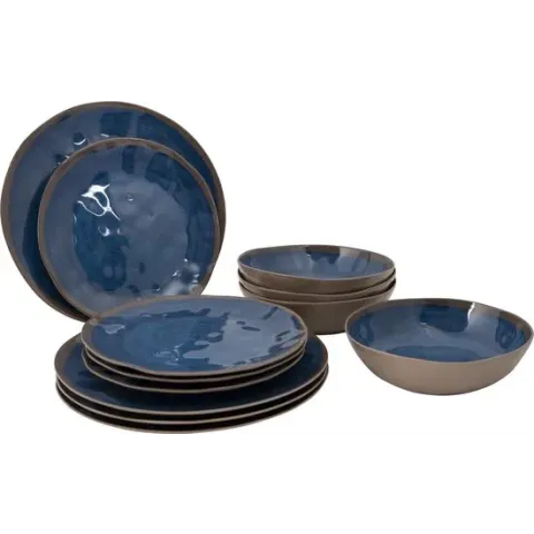 Bo-Camp Tableware Halo - Campingbord - 12-Delig - Blauw