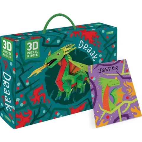 Boek + 3D-puzzel  -   Draak