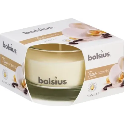 Bolsius geurkaars in glas VANILLE 50/80mm (1 stuk)