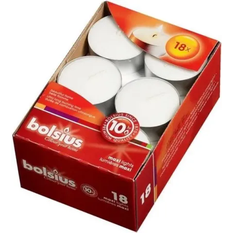 Bolsius theelicht maxi 10 uur 18 st